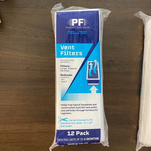 2-Purafilter 2000 12 Pack Vent Filters 4” x 12” Each Pad Lasts Up To 3 Months - Picture 2 of 4